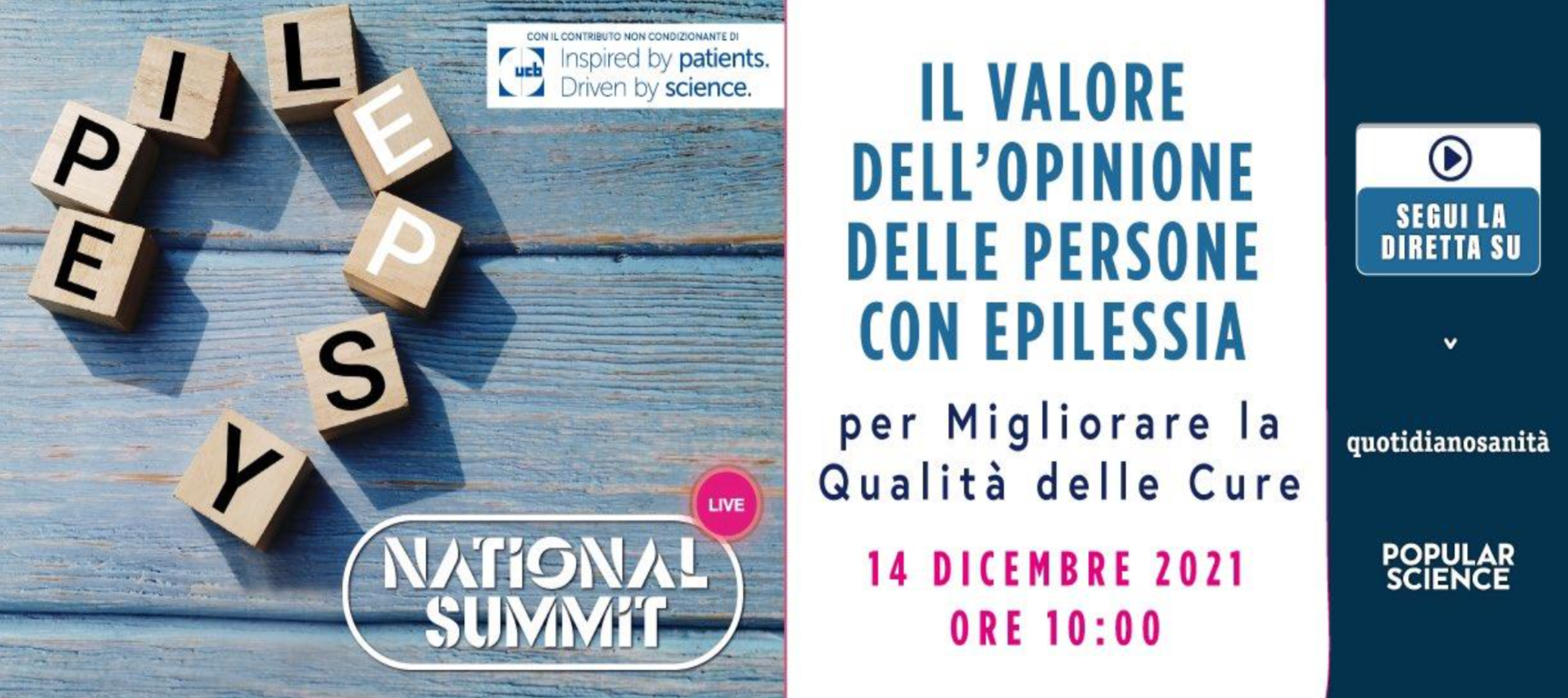 NATIONAL SUMMIT: “Il valore dell’opinione delle persone con epilessia per migliorare la qualità delle cure”